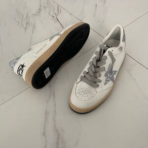 Golden Goose 39 Women’s Ball Star in nappa with white Star and glitter heel tab